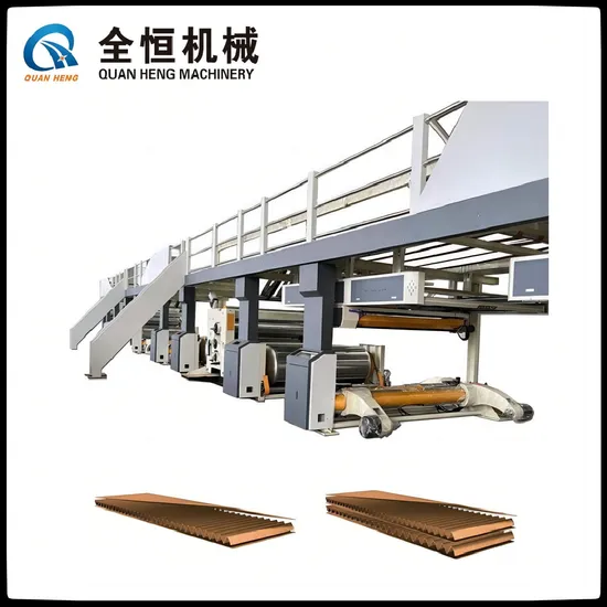 Qh Pack 3ply Corrugated Cardboard Production Line Cardboard Making Machinery