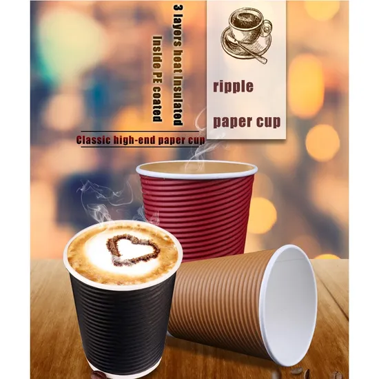 Golden Cup Disposable Double Wall Custom Logo Printed Paper Cups Tea Hot Coffee Cups Forming Machine