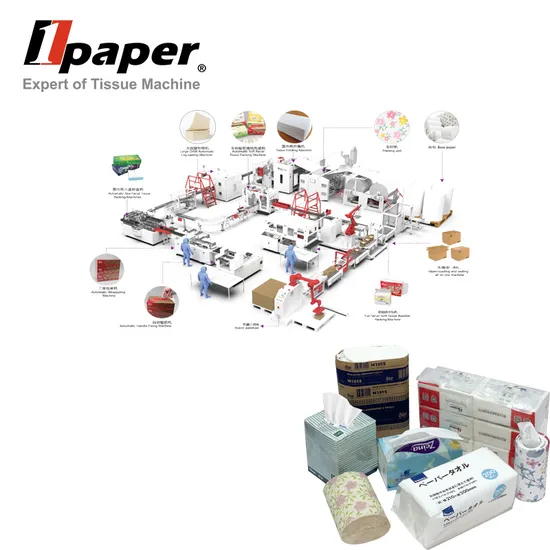 V Type Folding Full Embossing Facial Napkin Paper Tissue Production Machinery Line