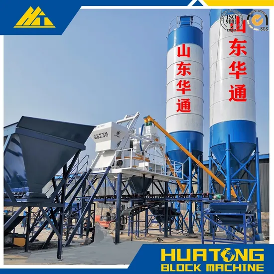 Ready Mixed Cement Concrete Batching Plant with 60m3/H Capacity