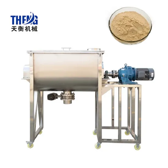 China Made 200 300 500 1000 Liter Stainless Steel Powder Spice Salt Whey Protein Milk Powder Horizontal Ribbon Blender Mixer