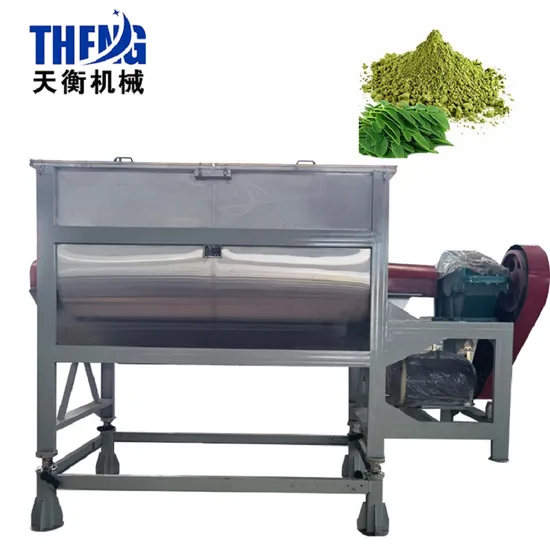 China Factory Industrial Powder Liquid Mixing Machine Sugar Protein Spice Powder Horizontal Stainless Steel Double Ribbon Mixer Machine Manufacturer