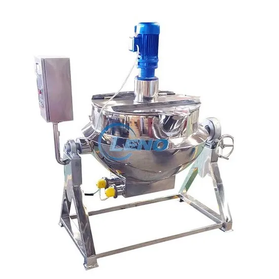 Leno Stainless Steel Tilting Scraper Aitator Pot Food Industry Mixer Cooking Gas Steam Electrical Heating Mixing Jacketed Kettle Industrial Cooker Jacket Kettle