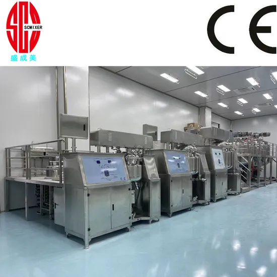 Scmixer 10L to 2000L Mixing Equipment Cosmetic Body Cream Mixing Machine Shampoo Mixer Vacuum Emulsifying Mixer