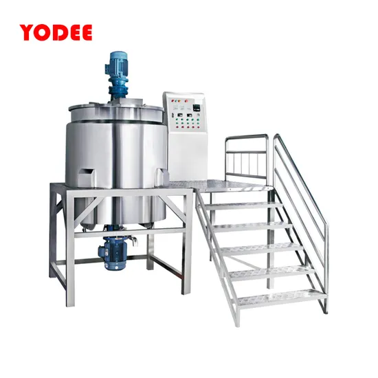 Chemical Hand Washing Liquid Detergent Making Mixer Vessel Double Jacketed Heating Stainless Steel Liquid Soap Mixing Tank with Agitator