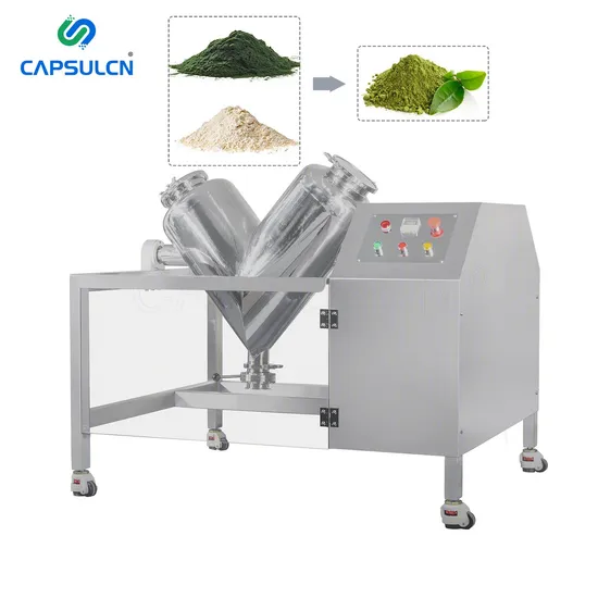 High Efficiency V50 Shape Food Seasoning Powder Additive Dry Powder Mixer Mixing Machine