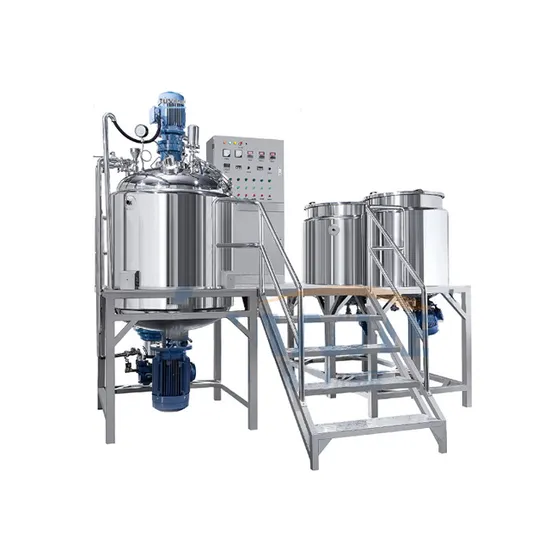 Stainless Steel Cosmetic Pneumatic Lifting Homogenizer Mixer High Shear Emulsifier Mixer