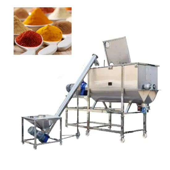 Dried Blade Horizontal Blender Power Industry Industrial Clay Putty Soil Jacketed Double Food Grade 500L Portable Ribbon Mixer