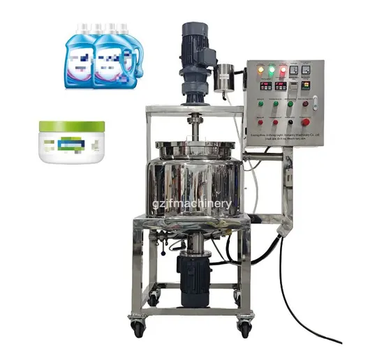 Industrial Mixer Steel Electric Heating Liquid Mixer Liquid Soap Mixer Double Jacketed Mixing Tank Shampoo Mixing Machine