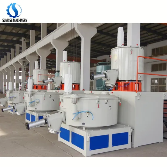 Plastic PVC High Speed Mixer Super Mixer Turbo Compounding Mixer for PVC Pipe /Profile Production with Auto Weighing Dosing System