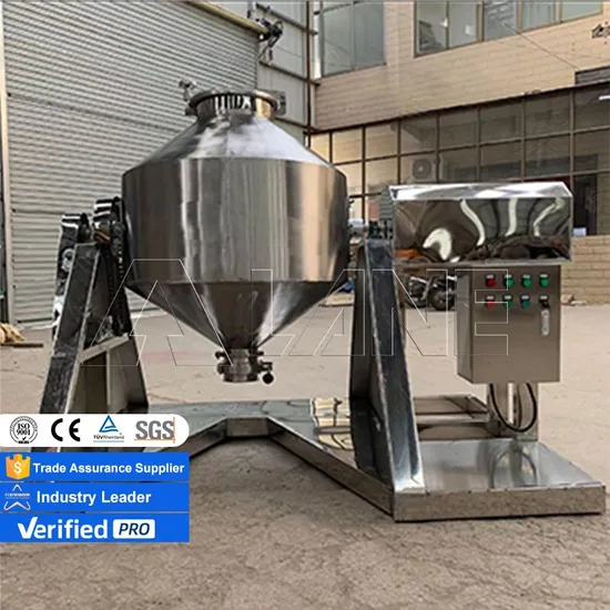 Lane Customize High Quality Powder Stainless Steel Barrel Rotation Double Cone Mixer