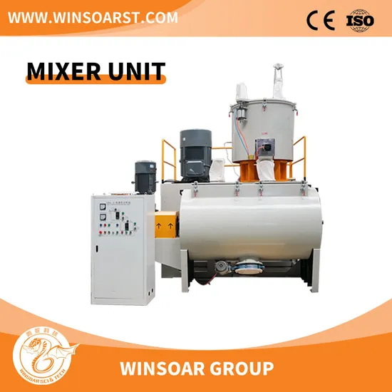 500/1600 800/2000 800/2500 Horizontal Plastic PVC Resin High Speed Mixer Mixing Machine