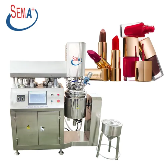 Cosmetic Cream Homogenizer Emulsifier Machine Body Lotion Blender Mixing Tank Vacuum Homogenizing Emulsifying Cream Mixer
