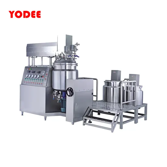 Cosmetic Body Lotion Cream Vacuum Mixer Homogenizer Making Machine