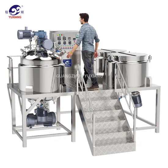 Lotion Cream Mixing Equipment Vacuum Homogenizing Emulsifier Mixer