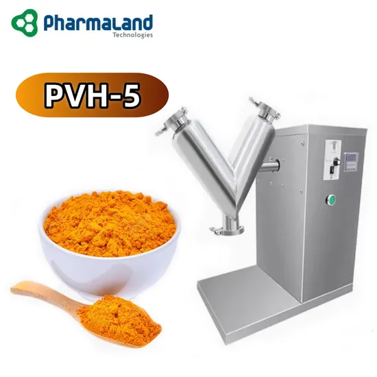 Pharmaland Pvh-5 V-Type User-Friendly Powder Mixing Equipment for Engineering Projects Food Powder Mixing Machine