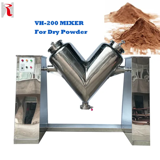 200L High Quality Automatic Mixing Equipment for Dry Herb Podwer Mixing Machine Small V Blender Mixer