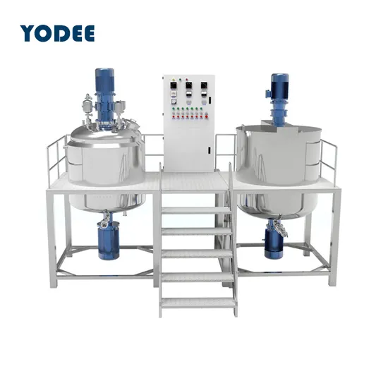 Cosmetic Liquid Foundation Cream Making Machine Vacuum Mixer Homogenizer Emulsifier Tank