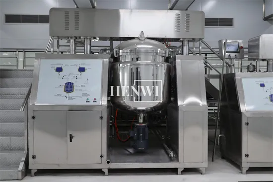 2000 Liter Vacuum Emulsifier Mixer Stainless Steel Hydraulic Lifting Serum Mixer Homogenizer Mixer Cosmetics