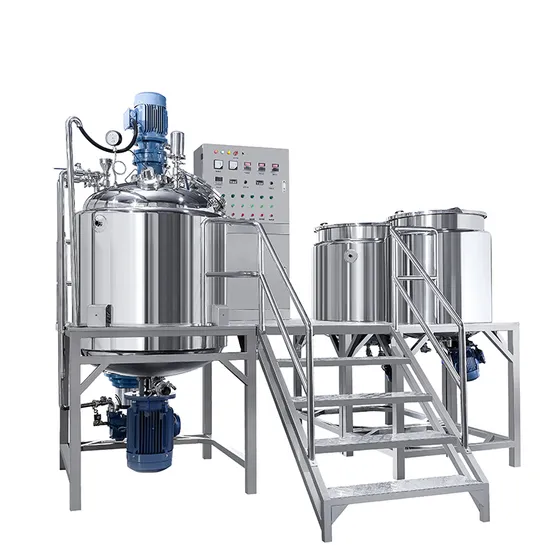 Dye Hair Making Machine High Viscous Product Vacuum Emulsifying Mixer Tank Production Line