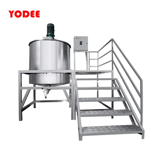 Food Grade Stainless Steel 304 316 Shampoo Body Lotion Cosmetic Cream Mixing Tank with Agitator
