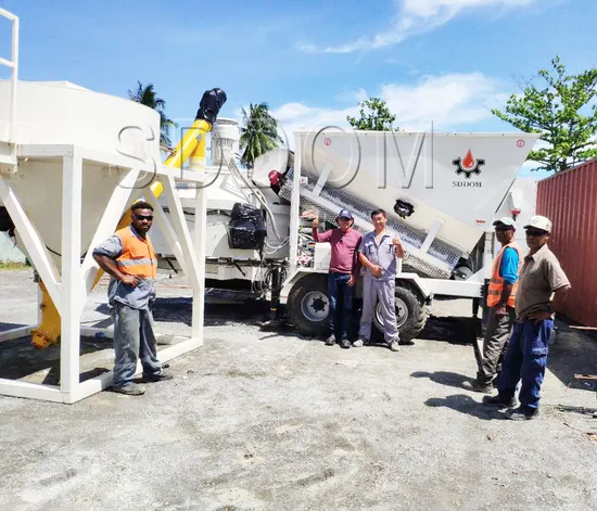 New Portable Concrete Batching Plant, Mini Cement Concrete Mixing Plant for Sale