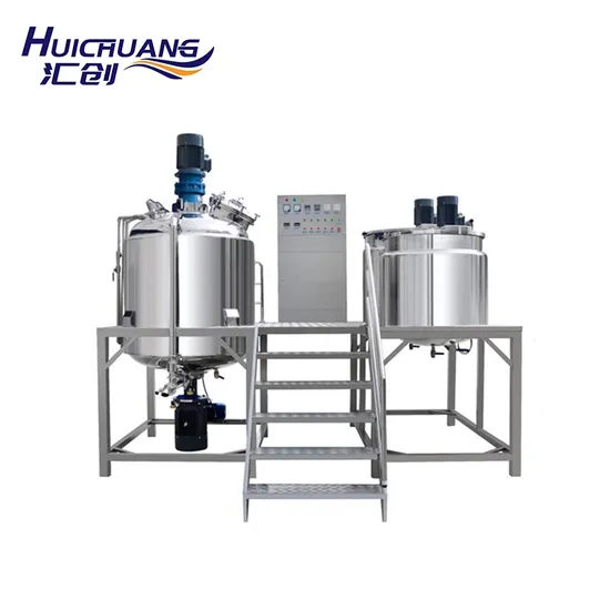 Face Body Face Facial Cream Aloe Vera Pharmaceutical Cosmetics Liquid Soap Vacuum Emulsifying Homogenizer Emuslifier Mixing Tank Mixer Machine with Agitator