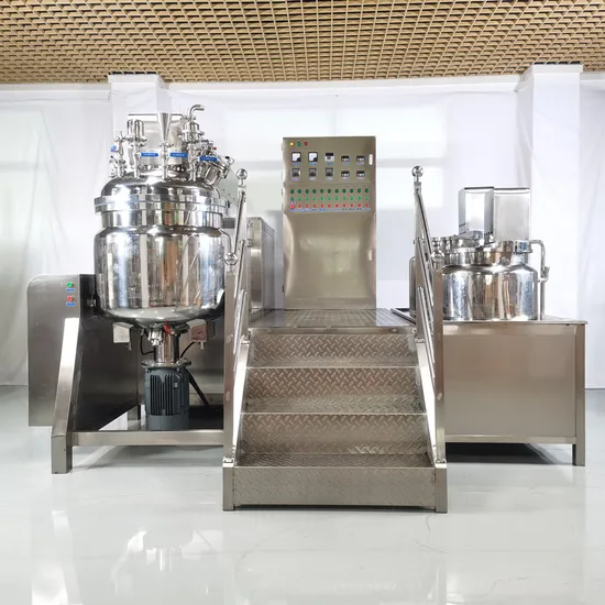 Bottom Homogenizer Paste Syrup Vacuum Emulsifying Mixer, Cosmetic Cream Gel and Lotion Ointment Homogenizing Pharmacy Machine