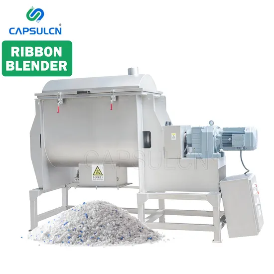 Dry Powder Horizontal Ribbon Blender Double Helical Flour Mixer Machine Wldh