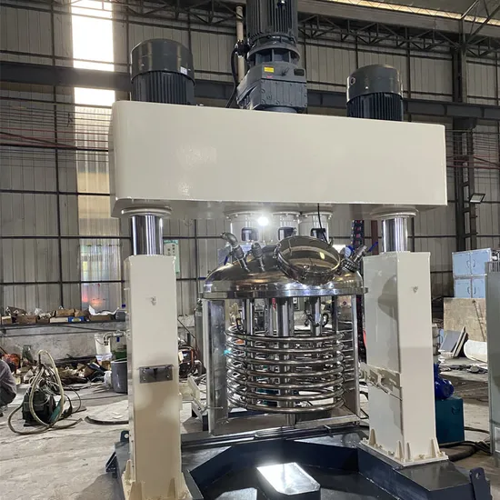 Lithium Ion Battery Vacuum Mixer Planetary Lab Mix Dual Shaft Mixer for Window Sealant Construction Caulks Conductive Inks