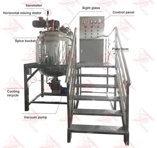 Cosmetic Lotion Mixing Machine Making Equipment Line