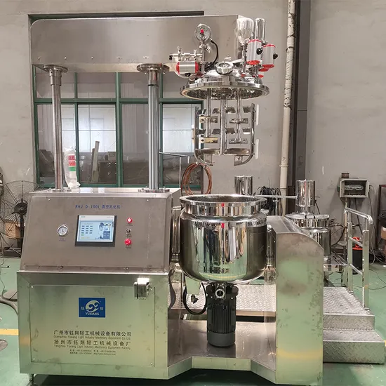 Cosmetic Equipment Oil Blending Cream Make Production Chemical Equipment Vacuum Emulsifier Homogenizer Mixing Machine