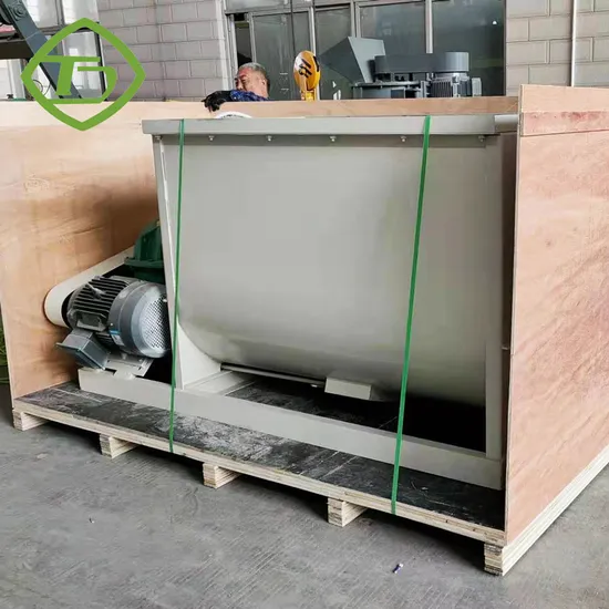 High Efficiency Continuous Doubl Shaft Mixer Fertilizer Compost Mixing Equipment