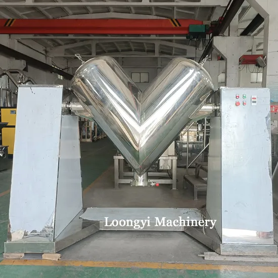 Loongyi 500kg Dry Food Spice Masala Flower Vegetable Peanut Powder V Blender Mixer Machine