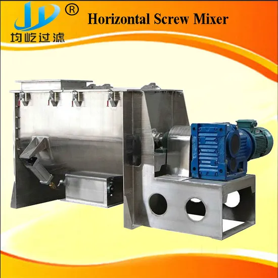 Industrial Horizontal Animal Feed Screw Ribbon Blender Mixer
