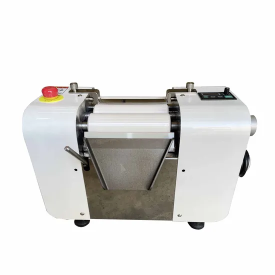 Lab-Scale Three Roller Mill Machine Featuring Zirconia, Stainless Steel, or Alloy Rollers
