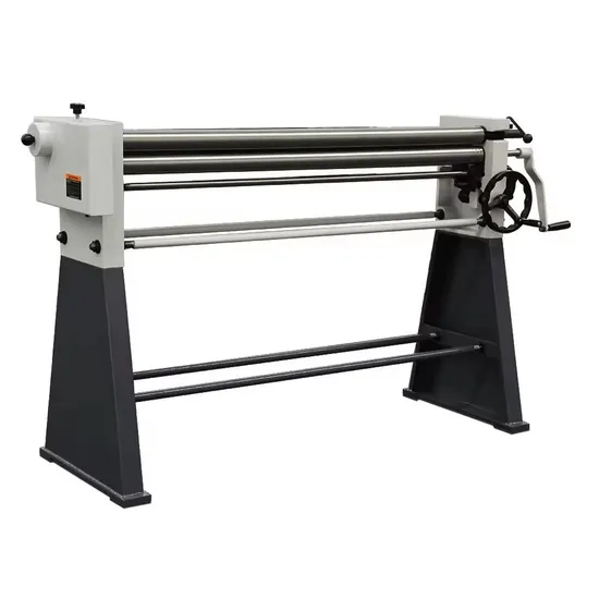 W01-2X1000 Slip Roll Machine, 3 Roller Plate Rolling Machine, Motorized Plate Curve Bending