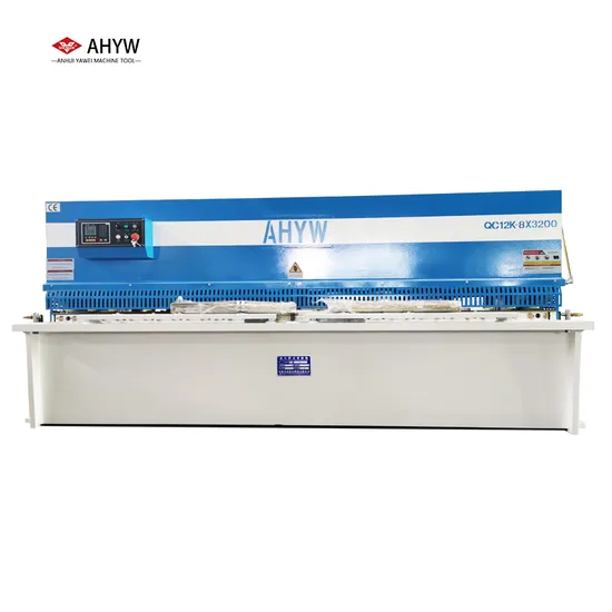Throatless Shear Machine From Anhui Yawei with Ahyw Logo for Metal Sheet Cutting