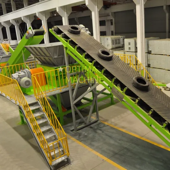 500kg/H 2000kg/H Used Waste Tyre Tire Recycling Machine Tdf Plant Price with Plastic Tyre Shredder Cutting to Make Rubber Derived Fuel