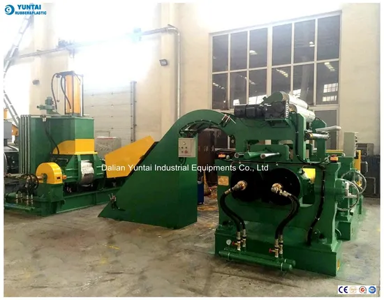 Yuntai 35 Litre + Bucket Conveyor + Two Roll Mill Rubber Production Line Dispersion Mixer