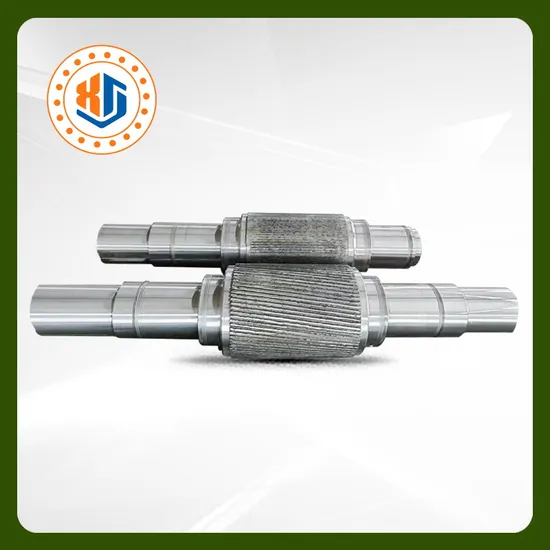 Rubber Crusher Roller with Cast Steel Groove Structure Repeatable and Repaired