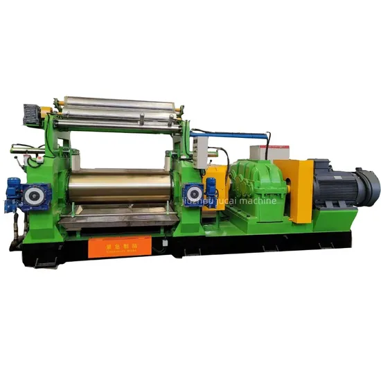 Two-Roll Open Silicone Rubber Mixing Mill Stock Blender Electrical Heating Rubber Mixer Mill New Condition Core Motor Pump