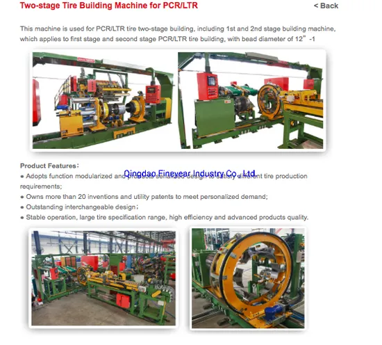 PCR Passenger Car Radial Tire Tyre Building Shaping Machine Motorcycle Tyre Building Machine Passenger Car Radial Tire Building Machine