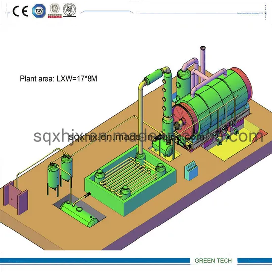 5ton Pyrolysis Plastic Plant Refining Used Plastic