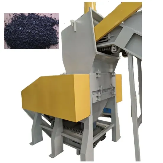 Automatic Tire Block Crusher Granulator Equipped with Conveyor Belt