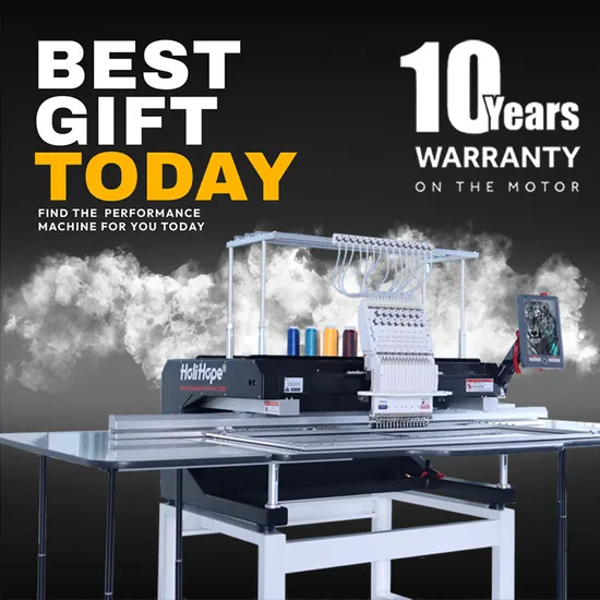 10 Years Warranty! Holiauma Holihope 1 Head Tajima Type Embroidery Machine for Shoes Garment Hat Towel Leather Embroidery Big Embroidery Area 500*1200 mm