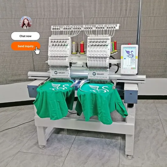 Maquina De Bordar De 2 Cabezales Logo Dahao Automatic China Embroidery Machine