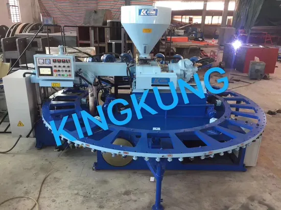 PVC Shoes Air Blow Machine Pcu Shoes Machinery PVC Slipper Air Blowing Injection Machine