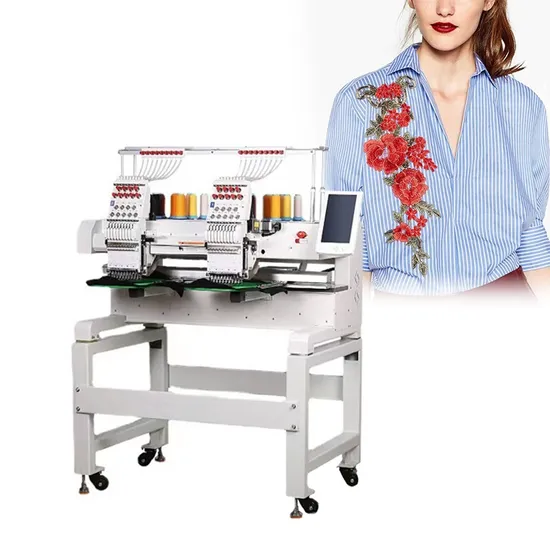 Single 2/4/6 Head T-Shirt Flat Industrial Embroidery Machines Price Compute Embroidery Machine 9/12/15 Needles Free Accessories