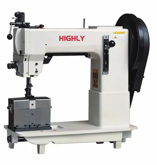 Post Bed Double Needle Compound Feed Extra Heavy Duty Leather Sewing Machine
